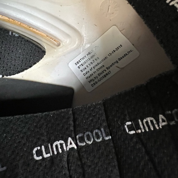 Adidas Destiny Softball Batting Helmet, 6 3/8" To 7 5/8" -White  Beige/Pearl. - Picture 8 of 10